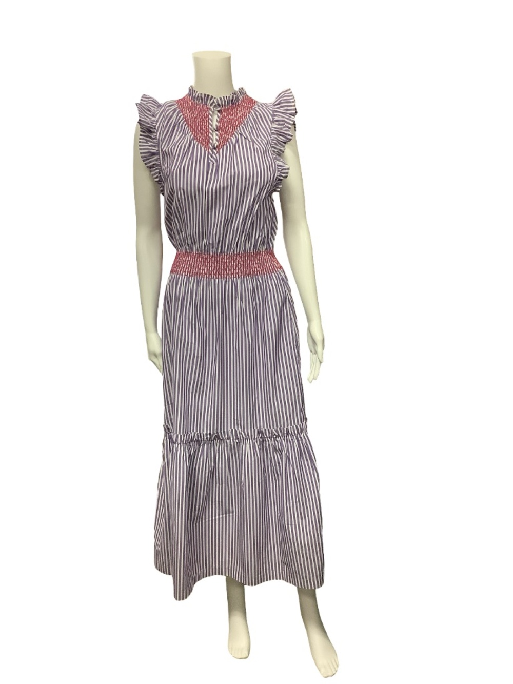 Clare V. Striped Long Dress Size: M
